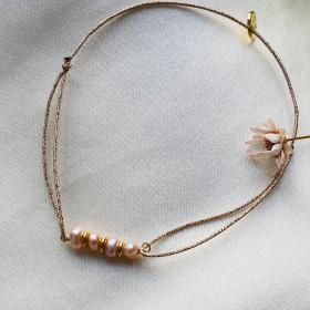 Bracelet  pink mother of...