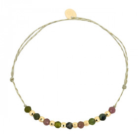 Bracelet tourmalines et fil lurex- Majesté