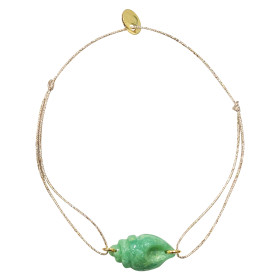 Chrysoprase shell Bracelet-  Arielle