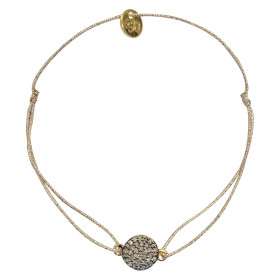 Bracelet diamant noir plaqué or Jasmine