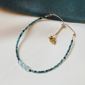 Bracelet tourmaline bleue...