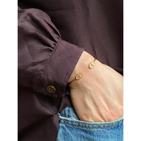 Bangle rubis cross- Agathe
