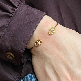 Bangle rubis cross- Agathe