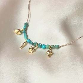 Turquoise necklace and...