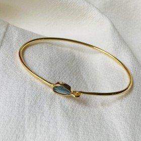 Bangle Parvati gold plated & tourmaline