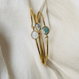 Bangle Parvati gold plated & tourmaline