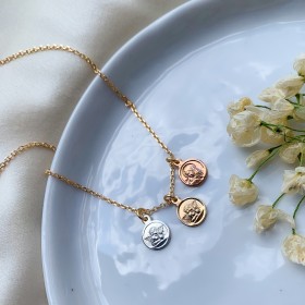 Collier trio médailles Ange...