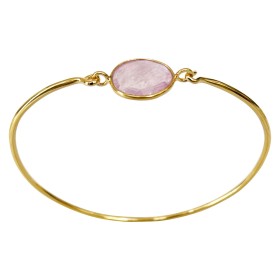 Gold plated bangle with pink sapphire Madurai