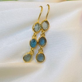 Boucle d'oreille tourmalines serties- Imperial