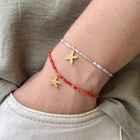 Bracelet Pampelonne, rocaille et étoile de mer
