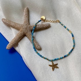 Bracelet Pampelonne, rocaille et étoile de mer