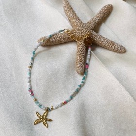 Bracelet Pampelonne, rocaille et étoile de mer