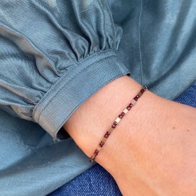 Bracelet fine stone - Jade Rose