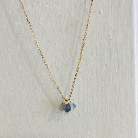 Collier chaine et saphir- Little