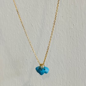 Necklace turquoise stone-...