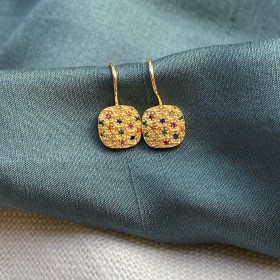 Earrings multicolored zirconium- Ponza