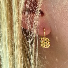 Earrings multicolored zirconium- Ponza