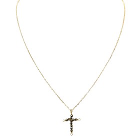 Necklace pyrite cross - Eden