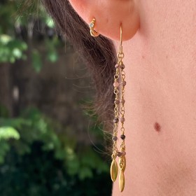 Rosary chain earrings- Madras