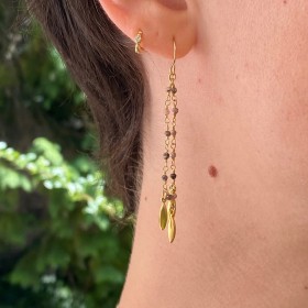Rosary chain earrings- Madras