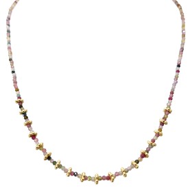 tourmaline necklace and flower washer- Kaur