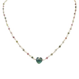 Collier chaine rosaire et coeur ou étoile - Bangalore