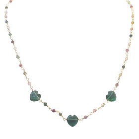 Collier chaine rosaire et étoiles ou coeurs- Bangalore