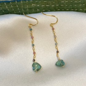 Earrings rosary chain -...