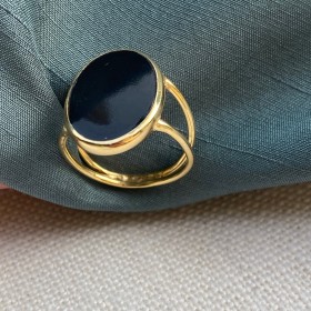 Bague nacre et onyx Euphoria