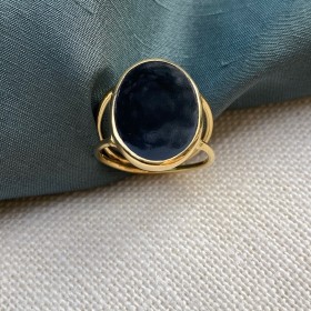 Bague nacre et onyx Euphoria