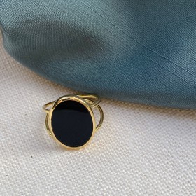 Bague nacre et onyx Euphoria