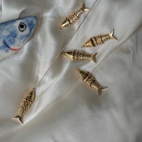 Necklace articulate fish-...